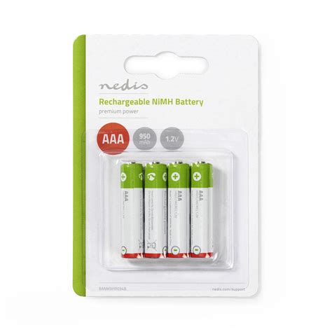 Rechargeable NiMH Battery AAA | 1.2 V | 950 mAh | Precharged | 4-Blister