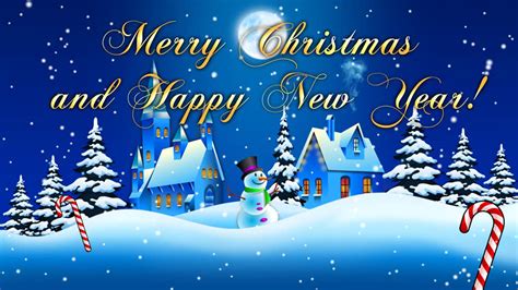 Christmas Night Merry Christmas And Happy New Year Greetings Card And ...
