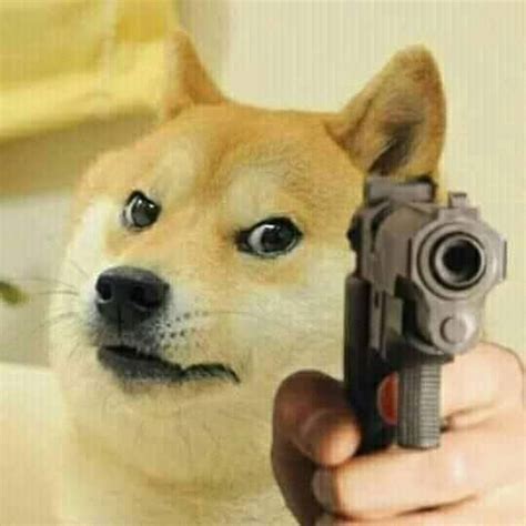 Doge pointing gun meme - Keep Meme