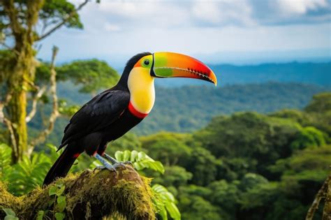 Premium AI Image | Toucan in the rainforest of Costa Rica Central America Toucan overlooking the ...