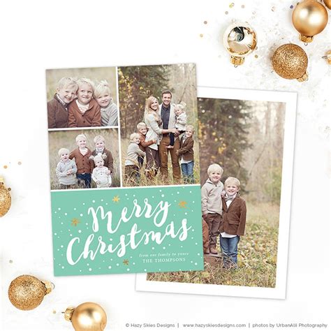 Christmas Card Template for Photoshop, Christmas Card Template for ...