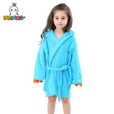 MICHLEY Kids Bath robes Adorable Baby Girl Roupao Hooded Children's ...