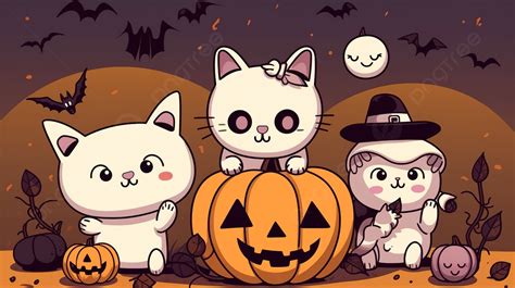 Halloween Cute Cat Wallpaper