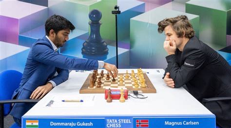 Gukesh D plays out draw with Magnus Carlsen in Rd 9 of Tata Steel Masters Wijk - Newshunt ...