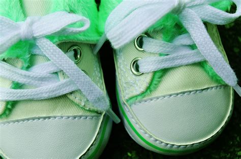 Free Images : white, cute, green, color, small, sneakers, footwear, charming, baby shoes ...