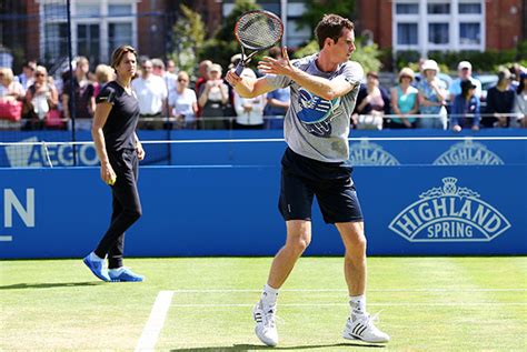 Andy Murray practices for the first time with Amelie Mauresmo at Queen's Club - Sports Illustrated