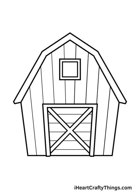 Barn Drawing - How To Draw A Barn Step By Step