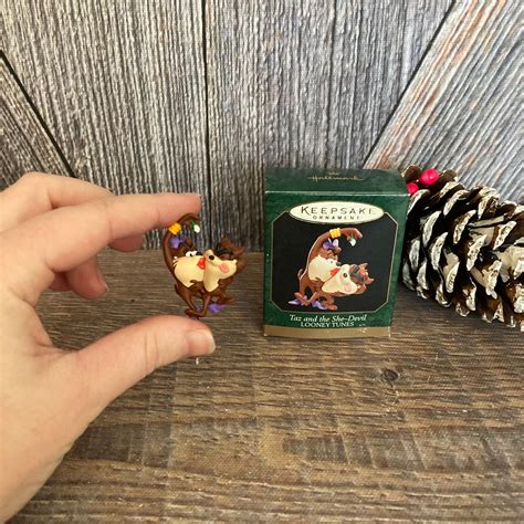 Vintage Looney Tunes Christmas Ornaments Taz and the She-devil hallmark Keepsake Ornament Craft ...