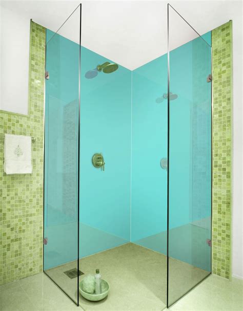 Aqua, aquamarine coloured acrylic shower wall panels | Shower wall ...