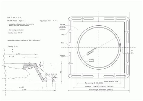 Ductile Iron Manhole Covers: Size-650 Ductile iron manhole covers - 125 kN