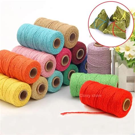 Rustic Country Craft: 100 Yards Of 2mm Cotton Rope Twine Macrame Thread Velamentous Cord String ...