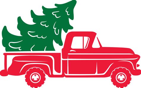 Download Clip Art Christmas Tree Truck Svg - Christmas Day - ClipartKey