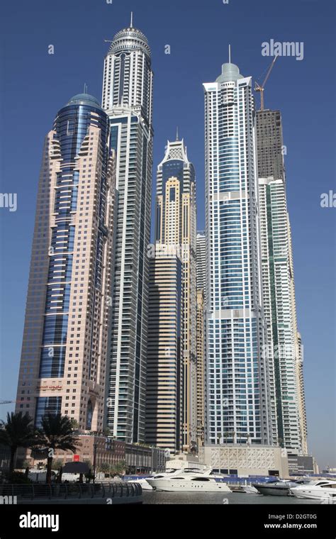 Panoramic view of the Dubai Marina Stock Photo - Alamy