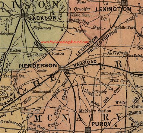 Chester County, Tennessee 1888 Map