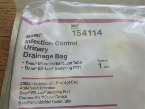 New BARD 154114 Infection Control Urinary Drainage Bag Disposables - General For Sale - DOTmed ...