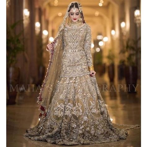 Custom Made Pakistani Wedding Dress In Golden Color CODE: Bride-0194 | ubicaciondepersonas.cdmx ...