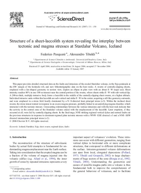 Structure of a sheet-laccolith system revealing the interplay between ...