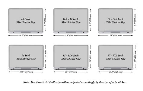 Sticker Sizes Chart | amulette