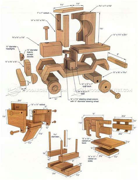 Wooden Toy Truck Plans • WoodArchivist