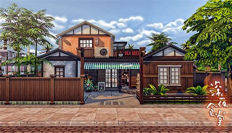 My Sims 4 Blog: Japanese Restaurant - No CC by Simsmissdd