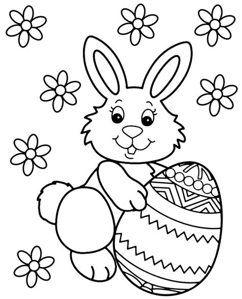 Printable coloring page Easter bunny