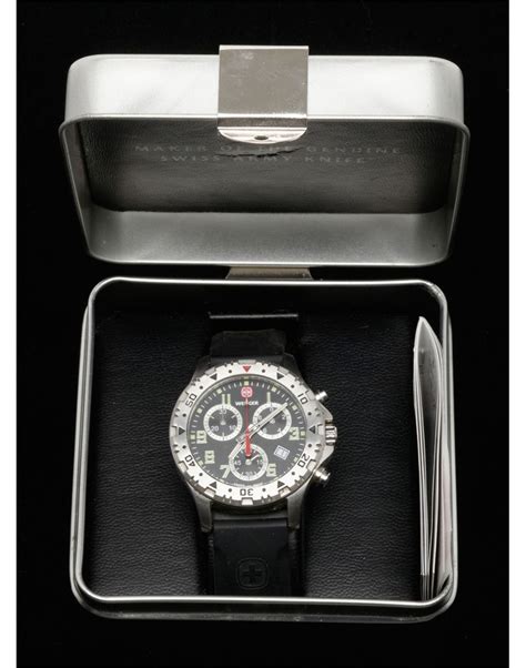 Wenger Swiss Army Chronograph 7935x wrist watch in metal case with ...