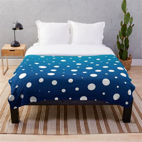 'Elegant polka dots - Ocean Blue and White' Throw Blanket by lematworks in 2020 | White throw ...