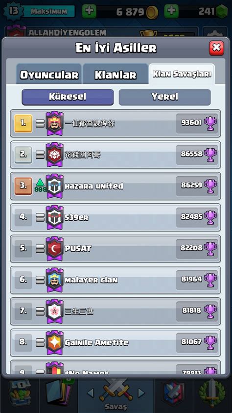 Awesome clan war leaderboard : r/ClashRoyale