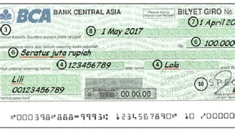 Contoh Bilyet Giro Dan Bedanya Dengan Bukti Transaksi Lain - Riset