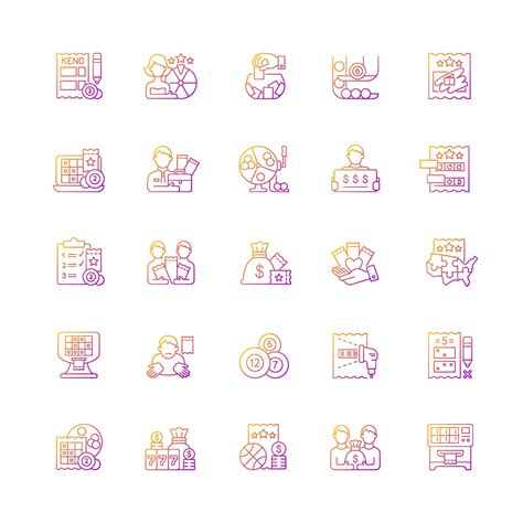 Lottery types gradient linear vector icons set 3272587 Vector Art at ...