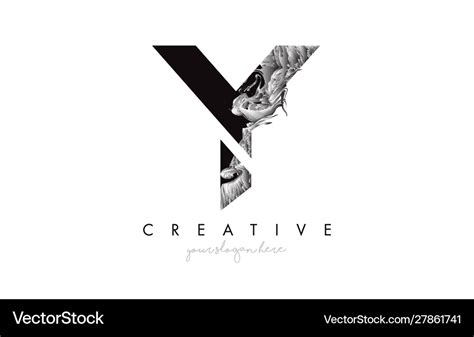 Letter y logo design icon with artistic grunge Vector Image