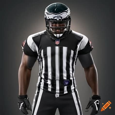 Realistic nfl referee uniform in philadelphia eagles colors on Craiyon