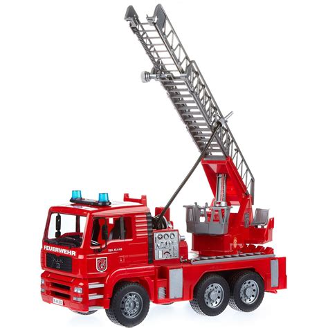 1-16 bruder (german) fire engine w water pump, light & sound | Fire engine, Toy fire trucks ...