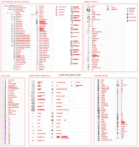 Electrical Schematic Symbols Dwg