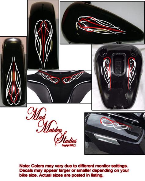 Motorcycle Custom Graphic Decal Pinstripe Vinyl Set | Etsy