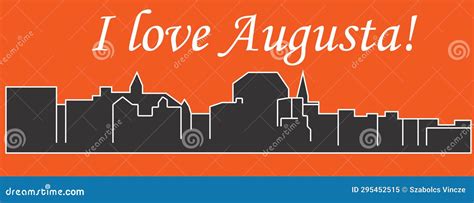 Augusta Maine City Skyline Vector Silhouette | CartoonDealer.com #298121803