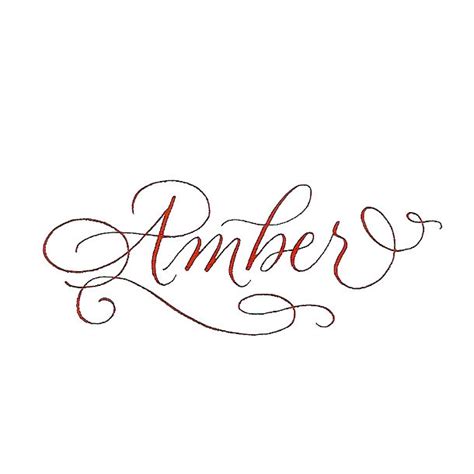 Amber Name Tattoo Design