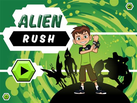 🕹️ Play Ben 10 Alien Rush Game: Free Online Ben 10 Cartoon Shooting Adventure Video Game for Kids