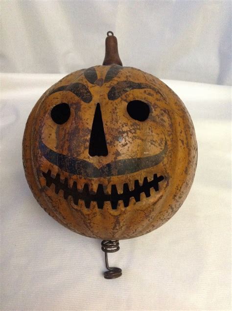 Rare 1900s All Original Vintage Halloween Metal Tin Parade Jack O ...