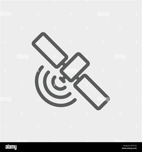 Space station thin line icon Stock Vector Image & Art - Alamy