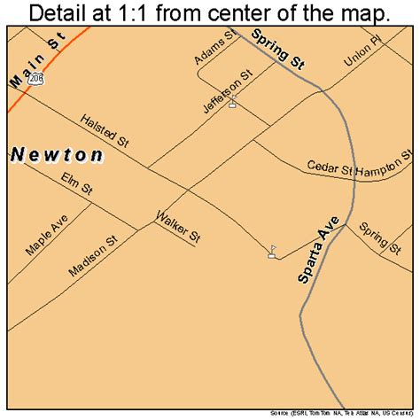 Newton New Jersey Street Map 3451930