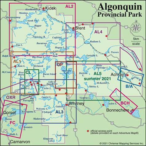 Maps of Algonquin Park - Campsites, Routes & POIs | Cansumer