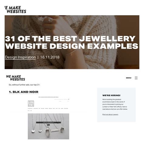 FEATURE: 31 OF THE BEST JEWELLERY WEBSITE DESIGN EXAMPLES by We Make Websites | Jewelry website ...