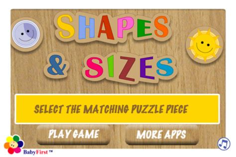 BabyFirst`s Shapes & Sizes App for iPad - iPhone