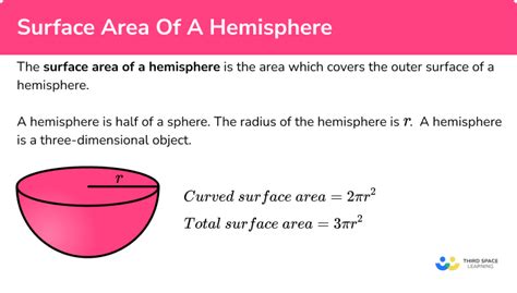 Surface Area Of A Hemisphere - GCSE Maths - Steps & Examples