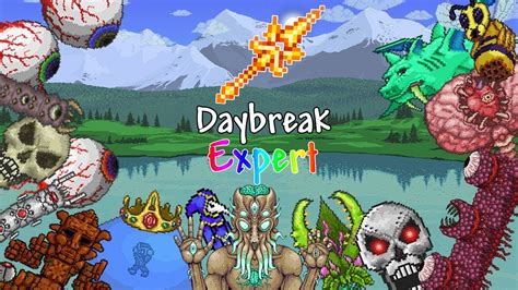 Terraria(Expert) - Daybreak vs All Bosses - YouTube