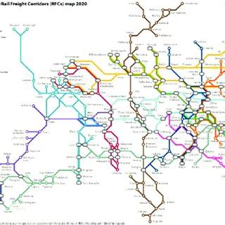 4. Rail Freight Corridors (RFC) map 2020 Source:... | Download ...