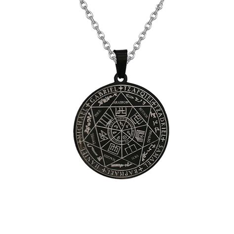 Buy The Seal of The 7 Archangels Pendant Necklace Seal Of Solomon Pendant Tetragrammaton Men's ...