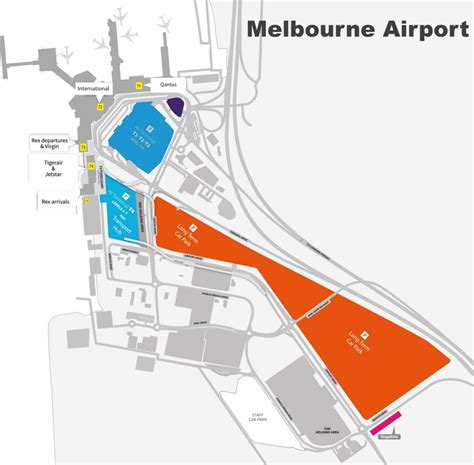 Melbourne airport map - Ontheworldmap.com