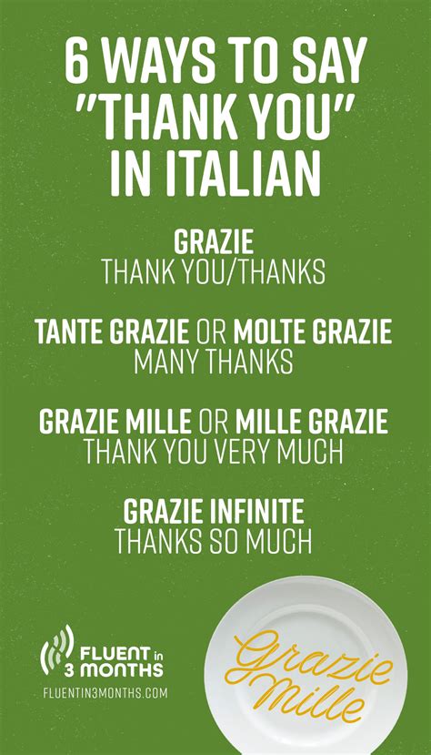 27 Ways to Say "Thank You" in Italian